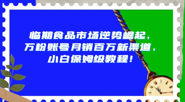 临期食品市场逆势崛起，万粉账号月销百万新渠道，小白保姆级教程【揭秘】-易得个人分享