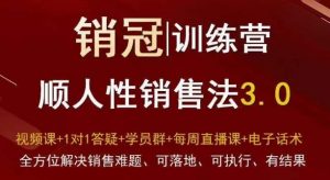 爆款！销冠训练营3.0之顺人性销售法，全方位解决销售难题、可落地、可执行、有结果-易得个人分享