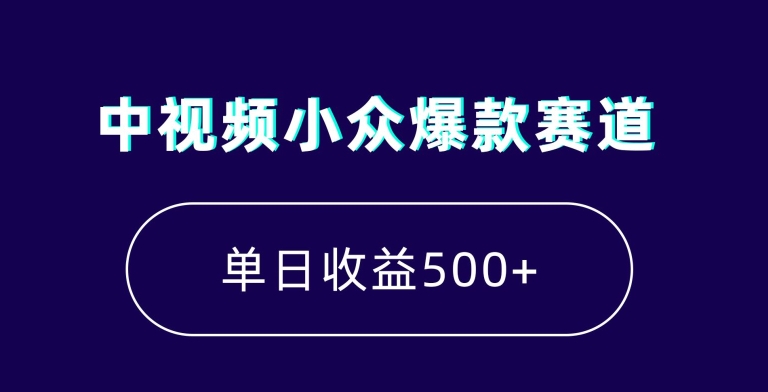 中视频小众爆款赛道，7天涨粉5万+，小白也能无脑操作，轻松月入上万【揭秘】-易得个人分享