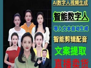 伍老师Ai数字人快速剪辑制作以及变现视频课-易得个人分享