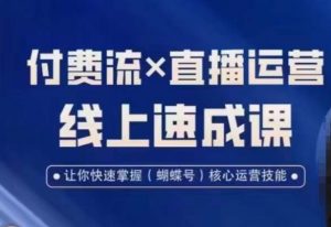 视频号付费流实操课程，付费流✖️直播运营速成课，让你快速掌握视频号核心运营技能-易得个人分享