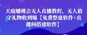天庭蟠桃会无人直播教程，无人值守礼物收到爆【免费整蛊软件+直播间搭建软件】-易得个人分享