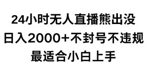 快手24小时无人直播熊出没，不封直播间，不违规，日入2000+，最适合小白上手，保姆式教学【揭秘】-易得个人分享