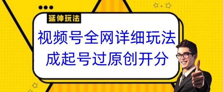 视频号全网最详细玩法，起号过原创开分成，单号日入300+【揭秘】-易得个人分享