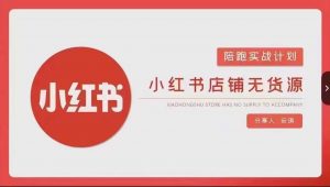 安琪-小红书店铺无货源实战，开店到售后全流程操作-易得个人分享