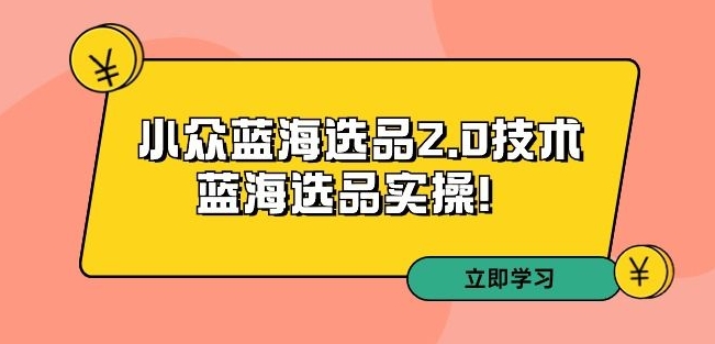 拼多多培训第33期：小众蓝海选品2.0技术-蓝海选品实操！-易得个人分享
