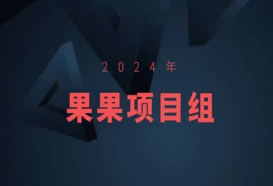 2024年果果项目组项目合集-果果最新项目-易得个人分享