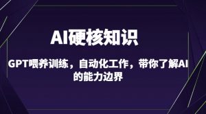 AI硬核知识-GPT喂养训练，自动化工作，带你了解AI的能力边界（10节课）-易得个人分享