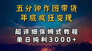 五分钟作图带货疯狂变现，超详细保姆式教程单日纯利3000+【揭秘】-易得个人分享