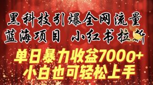 蓝海项目!黑科技引爆全网流量小红书拉新，单日暴力收益7000+，小白也能轻松上手【揭秘】-易得个人分享