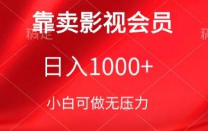 靠卖影视会员，日入1000+，落地保姆级教程，新手可学【揭秘】-易得个人分享