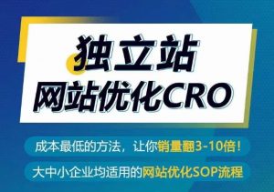 独立站网站优化CRO，成本最低的方法，让你销量翻3-10倍-易得个人分享