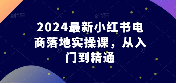 2024最新小红书电商落地实操课，从入门到精通-易得个人分享