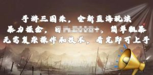 手游三国杀最新蓝海玩法，简单粗暴，无需复杂的操作和技术，看完即可上手【揭秘】-易得个人分享