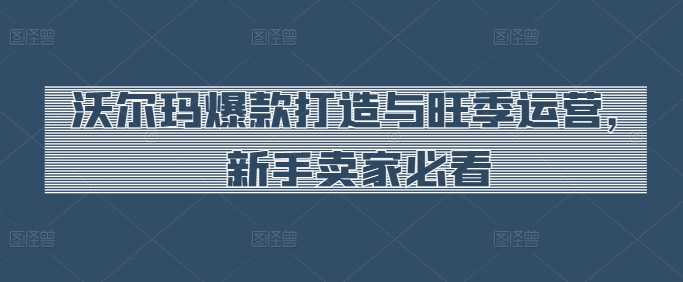 沃尔玛爆款打造与旺季运营，新手卖家必看-易得个人分享