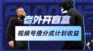 老外开盲盒视频，撸视频号分成计划收益，每天只需一小时，新手小白轻松上手【揭秘】-易得个人分享