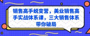销售高手蜕变营，美业销售高手实战体系课，三大销售体系带你破局-易得个人分享