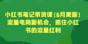 小红书笔记带货课【6月更新】流量电商新机会，抓住小红书的流量红利-易得个人分享
