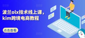 波兰olx技术线上课，kim跨境电商教程-易得个人分享