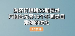 淘系打爆班55期技术：万相台无界10个不同类目案例的优化(10节)-易得个人分享
