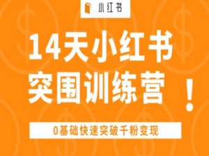 14天小红书突围训练营 ，0基础快速突破千粉变现-易得个人分享