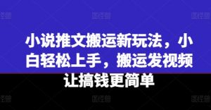 小说推文搬运新玩法，小白轻松上手，搬运发视频让搞钱更简单-易得个人分享
