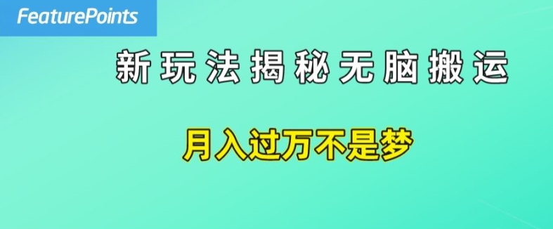 简单操作，每天50美元收入，搬运就是赚钱的秘诀【揭秘】-易得个人分享