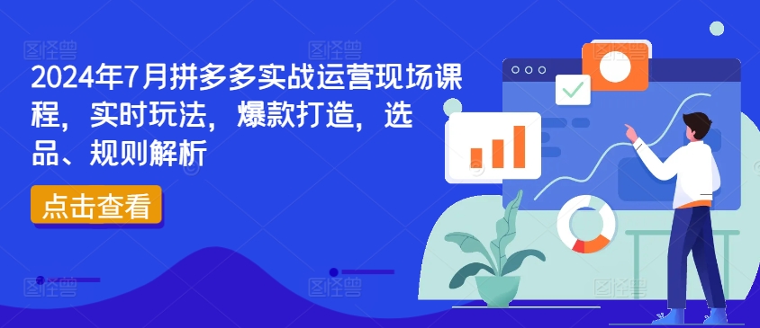 2024年7月拼多多实战运营现场课程，实时玩法，爆款打造，选品、规则解析-易得个人分享