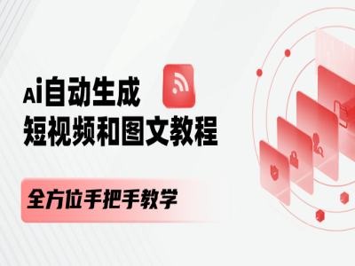 AI自动生成短视频和图文课程，全方位手把手教学-易得个人分享