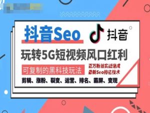 抖音SEO引流培训课程-抓住抖音风口，实现搜索排名，获取精准流量，快速成交变现-易得个人分享