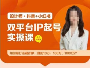 双平台IP起号实操营，教你如何靠打造设计IP，赚到10万、100万、1000万?-易得个人分享