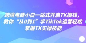 跨境电商小白一站式开启TK搞钱，教你“从0到1”学TikTok运营轻松掌握TK实操技能-易得个人分享