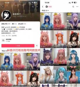 云天二次元美女起号教学，月涨10万粉丝，不判搬运-易得个人分享