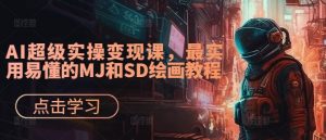 AI超级实操变现课，最实用易懂的MJ和SD绘画教程-易得个人分享