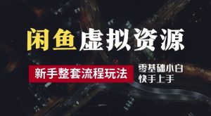 2024最新闲鱼虚拟资源玩法，养号到出单整套流程，多管道收益，每天2小时月收入过万【揭秘】-易得个人分享