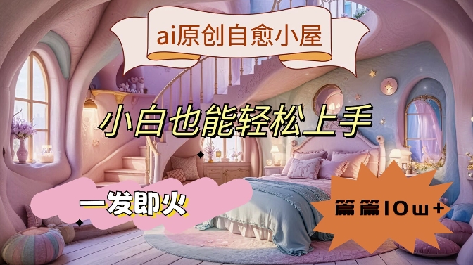 ai原创治愈小屋，小白也能轻松上手，一发即火，篇篇10w+【揭秘】-易得个人分享