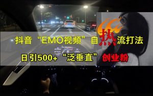 抖音EMO视频自热打法，日引500+“泛垂直”创业粉-易得个人分享