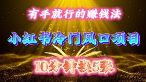 每天 10 分钟，小红书冷门风口项目开启，有手就行的搬运赚钱法，小白日入500 +【揭秘】-易得个人分享