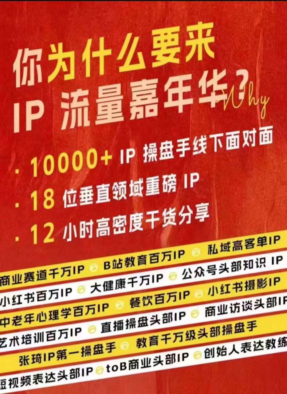 群响IP流量嘉年华，​现场视频+IP江湖2024典藏版PPT-易得个人分享