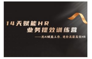 14天ChatGPT赋能HR业务提效训练营，从小白到应用高手-易得个人分享