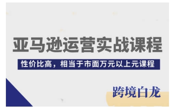 亚马逊运营实战课程，亚马逊从入门到精通，性价比高，相当于市面万元以上元课程-易得个人分享