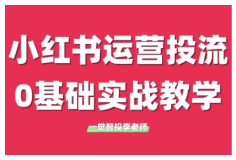 小红书运营投流，小红书广告投放从0到1的实战课，学完即可开始投放-易得个人分享