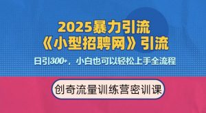 2025最新暴力引流方法,招聘平台一天引流300+,日变现多张,专业人士力荐-易得个人分享
