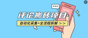 悟空采集评论搬砖_评论搬砖+自动采集【完整攻略】-易得个人分享