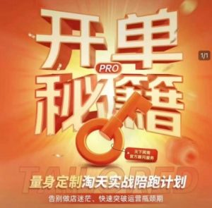 淘宝开单秘籍PRO，量身定制淘天实战陪跑计划，告别做店迷茫、快速突破运营瓶颈期-易得个人分享