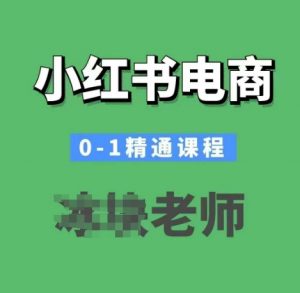 小红书电商0-1精通课程，小红书开店必学课程-易得个人分享
