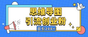 暴力引流全平台通用思维导图引流玩法ai一键生成日引200+-易得个人分享