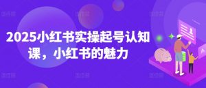 2025小红书实操起号认知课，小红书的魅力-易得个人分享