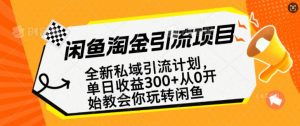 闲鱼淘金私域引流计划，从0开始玩转闲鱼，副业也可以挣到全职的工资-易得个人分享