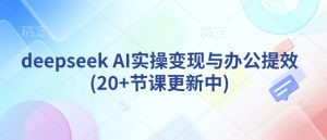 deepseek AI实操变现与办公提效(20+节课更新中)-易得个人分享